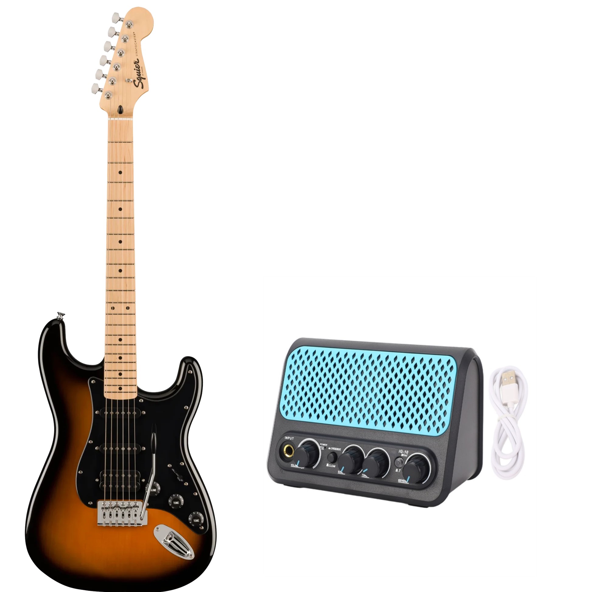  GUITAR ĐIỆN SQUIER SONIC STRAT HSS SUNBURST 